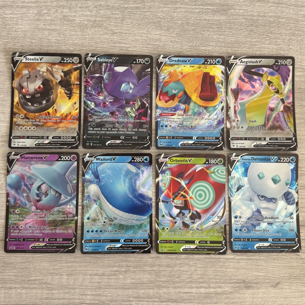 Set of 8 Pokemon V Cards